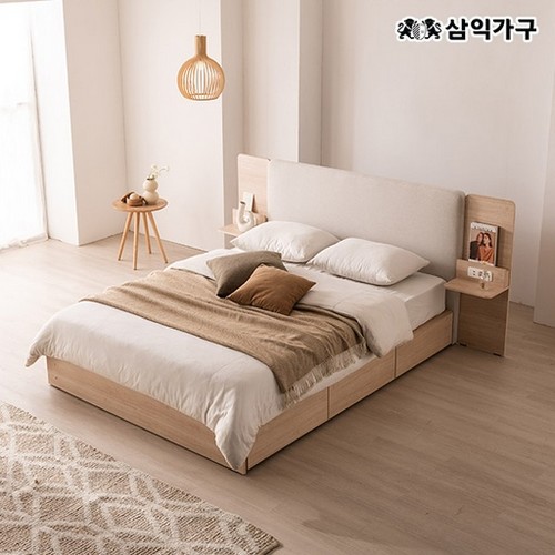 빌라드 패브릭 호텔 수납 침대 Q