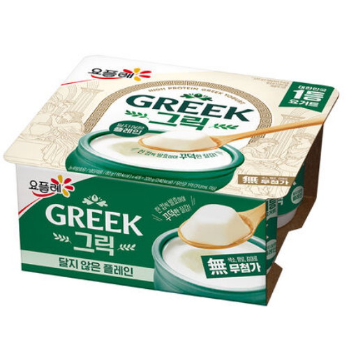 빙그레 요플레 그릭 달지 않은 플레인 80g (16개)