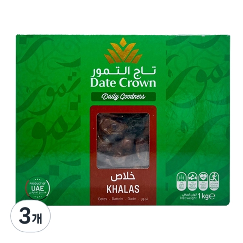 데이트크라운 건 대추야자 1kg 3개이미지입니다. 누르면 해당 게시물로 새창이동합니다.