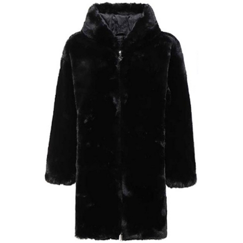 무스너클 퍼 후드 코트 M33LS640 (292, 블랙)