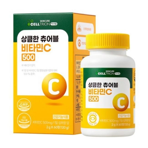 셀트리온 이너랩 상큼한 츄어블 비타민C 500 2000mg 60정 (3개)
