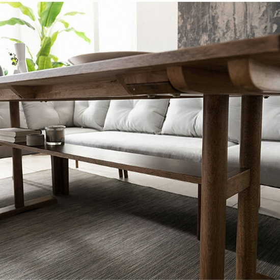 삼익가구 바네사 리빙다이닝 원목 식탁 1800 (패밀리형, 의자4개+벤치2개)_이미지