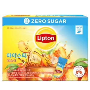 유니레버 립톤 제로슈가 아이스티 믹스 복숭아 5g 60개입 (1개)_이미지