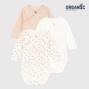쁘띠바또 보리에디션 베이비 오가닉 애니멀 랩바디수트 3PACK NTF43NB38F_MC_이미지