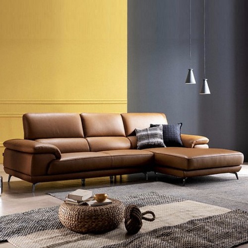 자코모  베니 카우치 슈렁큰 천연가죽 소파 4인용