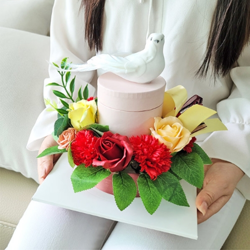 인크리코 반전 플라워용돈케이크 레드 (대)_이미지