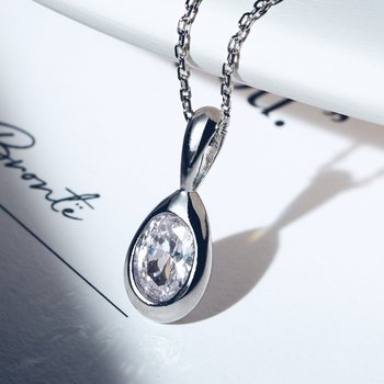 캐럿미 14kGF 크리스탈 펜던트 데일리 목걸이 실버925 CSNE0008_이미지