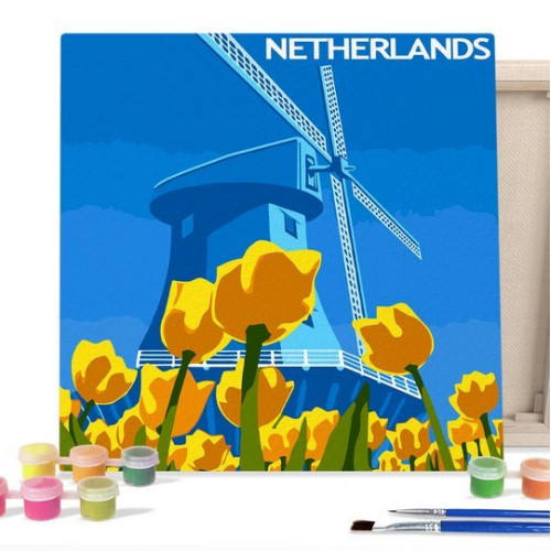 아이러브페인팅 DIY 캔버스형 명화그리기 랜드마크 (네덜란드 튤립)_이미지