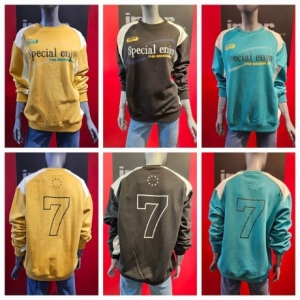 인터크루 면 혼방 엠블럼 장식 블럭 맨투맨 SWITX3TM04PTO