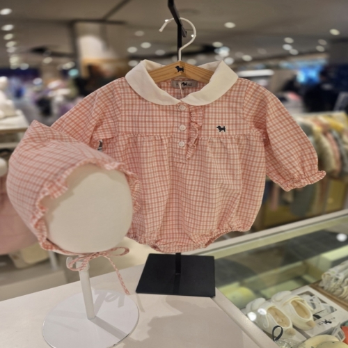 블루독베이비 25/SS 핑크 코튼벌륜바디수트 보넷세트 4511360406 조카/돌/백일/신생아 4511360406 ch 2