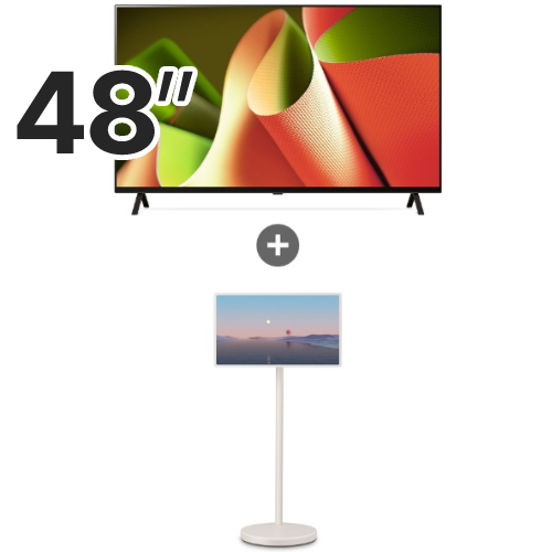 LG전자 올레드 OLED48B4NNA + 스탠바이미2 27LX6TPGA (TV+TV)_이미지