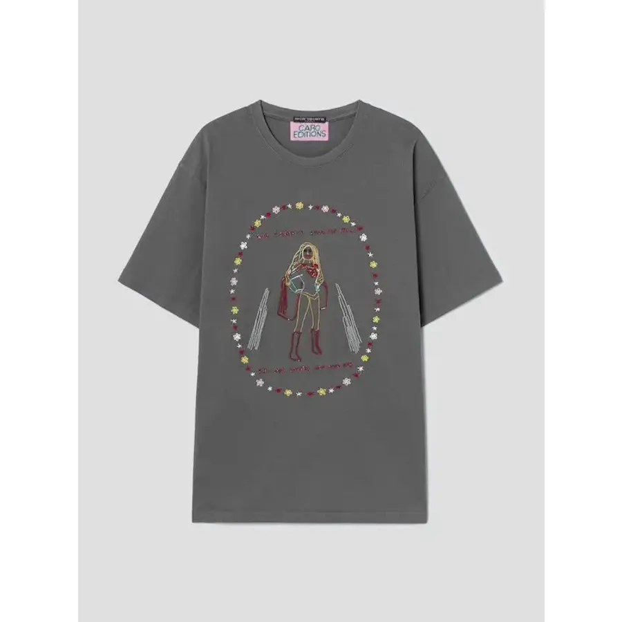프레디 CARO EDITIONS 티셔츠 Cotton Embroidered And Pearls Dark Grey 825627_이미지