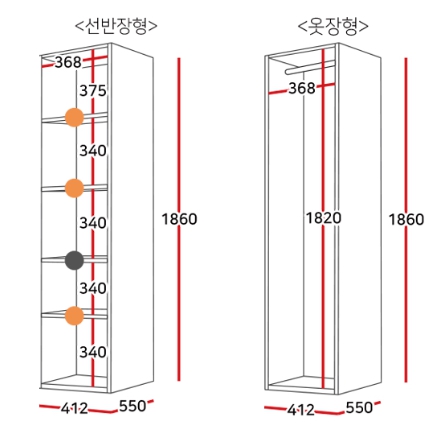 바로방가구 이온 800옷장+400거울장+3서랍장+선반장+이불장 세트 3200_이미지