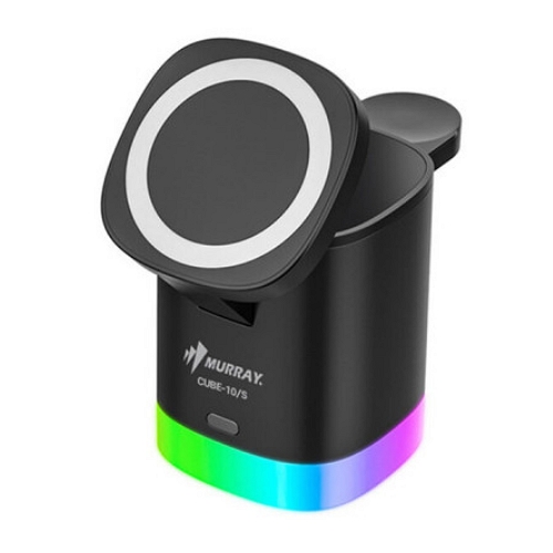 머레이 3in1 맥세이프 레인보우 LED 무선충전기 CUBE-10 (갤럭시워치용)_이미지