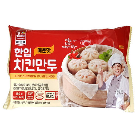 한맥식품 한입 치킨만두 매운맛 180g (1개)_이미지