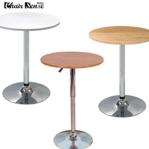 체어센스 크롬 고정형 원형 식탁 500 (의자별도)