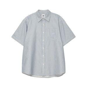 LEE 로코 포켓 옥스포드 반팔 셔츠 블루 LE2502SS01BL_이미지