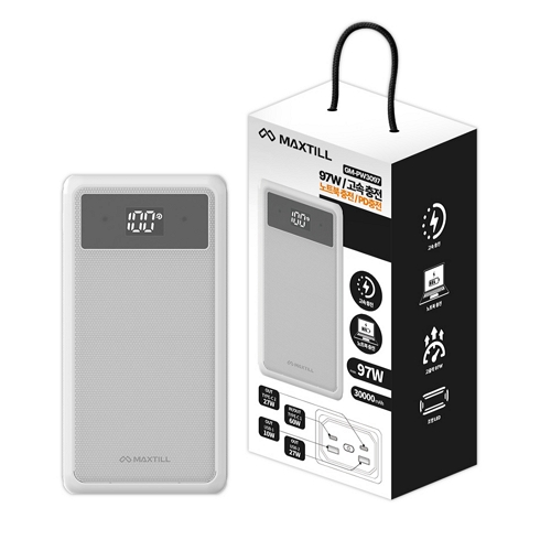 MAXTILL PD 97W 보조배터리 GM-PW3097 30000mAh이미지입니다. 누르면 해당 게시물로 새창이동합니다.