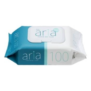 아리아 플레인 물티슈 캡형 100매 (5팩)_이미지
