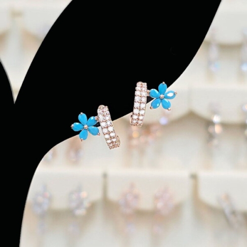 페온 터키석플라워 링타입귀걸이 FP1737