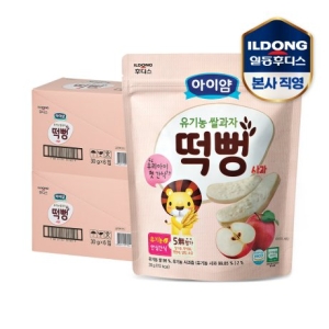 아이얌 유기농 쌀과자 사과 떡뻥 30g (12개)_이미지