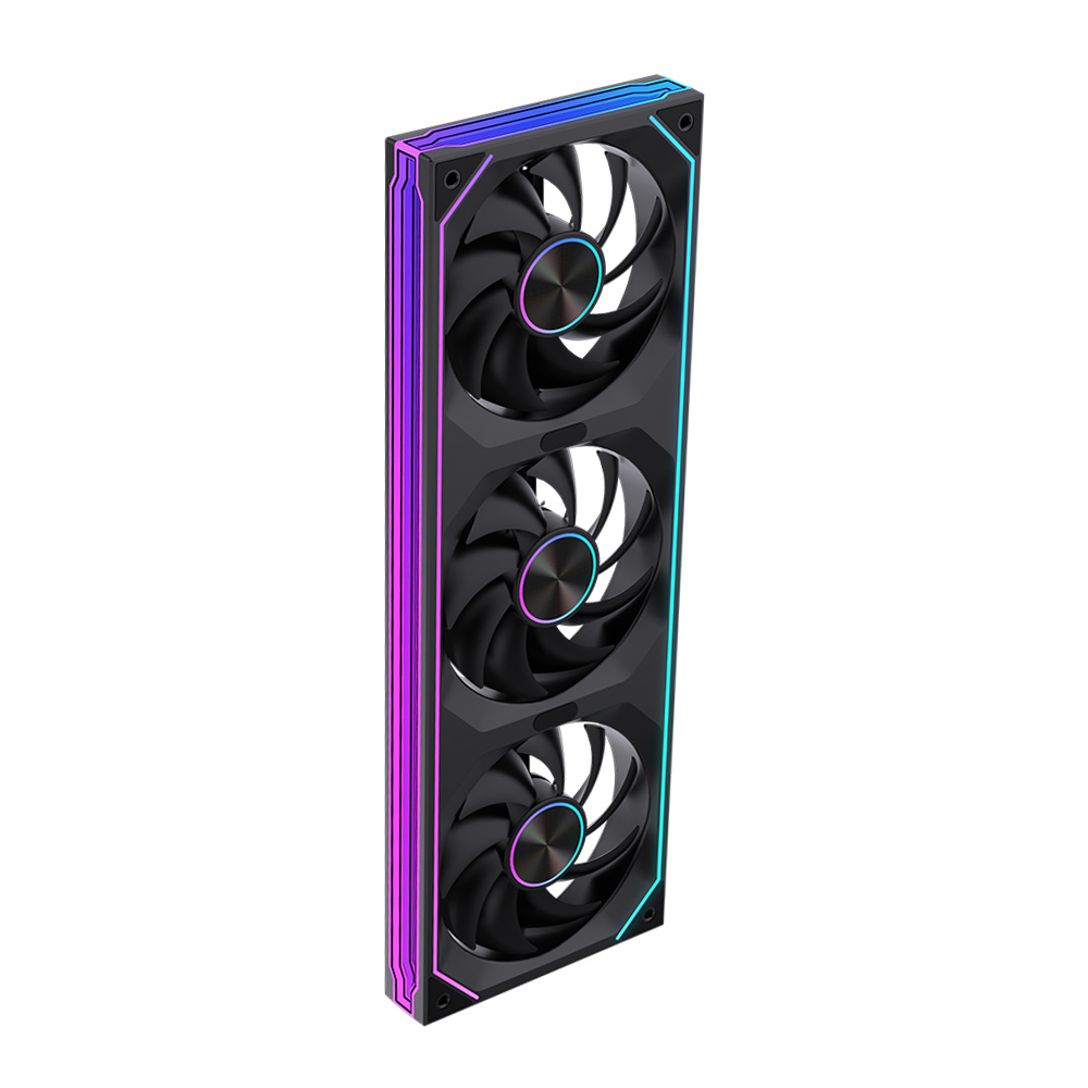 러빙쿨 LG-340Pro-Y ARGB PWM 3열 쿨링팬 (블랙)_이미지