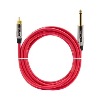 탑라인에이치디 HDTOP <b>메탈</b> RCA to 5.5 모노 케이블 레드