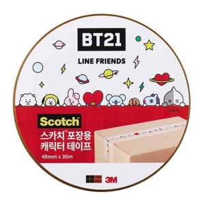 3M 스카치 포장용 캐릭터 테이프 BT21 투명 48mm x 30m [50개]
