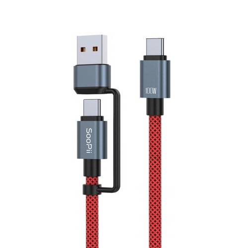 SooPii PD 2in1 100W 멀티 케이블 S52C (1.2m)_이미지