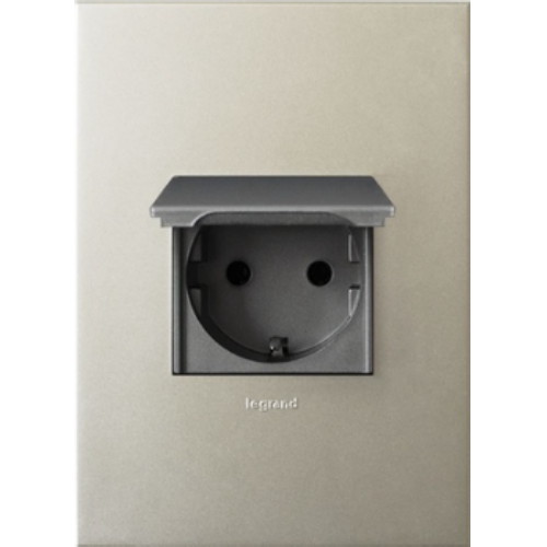 르그랑코리아 아테오 1구 평면커버콘센트 샴페인_이미지