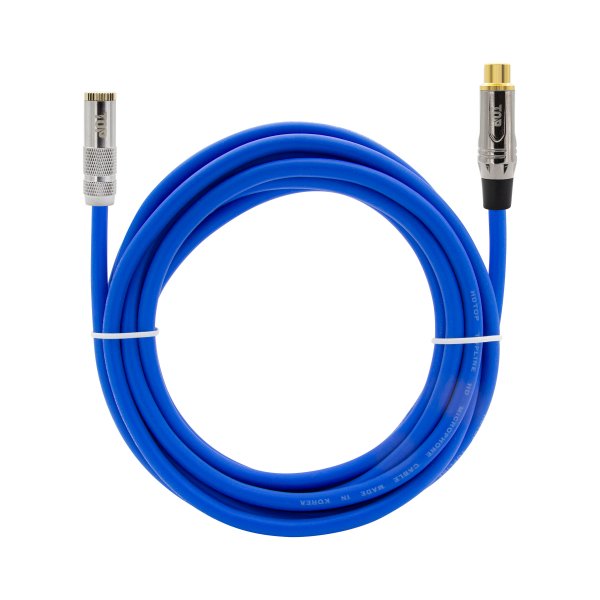 탑라인에이치디 HDTOP 3.5mm 스테레오 to RCA FF 메탈블루 케이블 (1m, HT-TP3985)_이미지