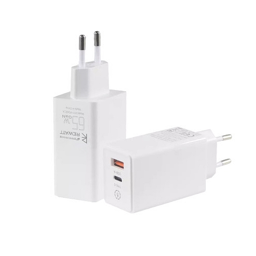 리와트 PD 65W 2포트 GaN 충전기 PD-65CAK