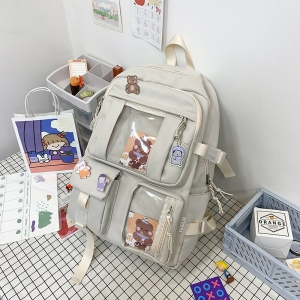 코치 책가방 여자 고등학생 중학생 대용량 작은 신선한 초등학교의 버전-132797_이미지