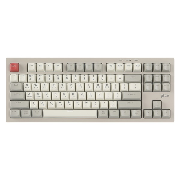 지클릭커 OFFICEPRO WK50 사일런스 M RGB 무소음 방수 무선 블루투스 87 (Retro Cappuccino)
