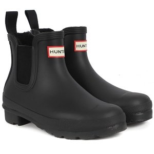 헌터 여성 오리지널 인슐레이티드 첼시 레인부츠_WFS1003RMABLK