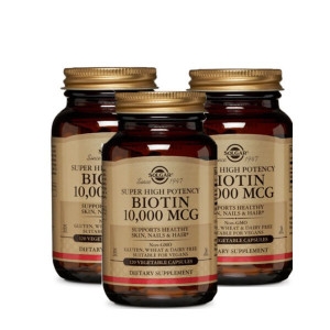 솔가 슈퍼 고효능 비오틴 10,000 mcg 120캡슐 (3개)