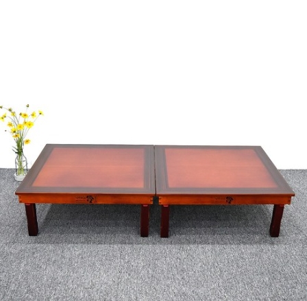 남원은행공방 흑단 교자상 2개 + 상커버 세트 (81x81cm)_이미지