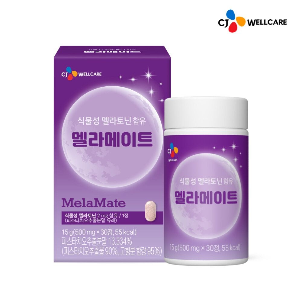 식물성 멜라토닌 함유 멜라메이트 500mg 30정