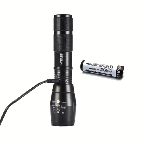 나이트큐브 CREE T6 LED 후레쉬 (배터리 포함)_이미지