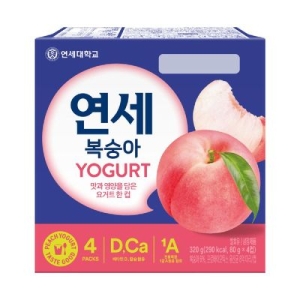 연세우유 요거트 복숭아 80g (4개)_이미지