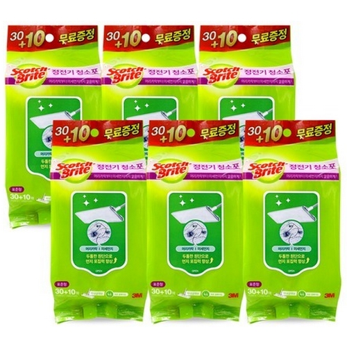 3M 스카치브라이트 정전기 청소포 표준형 40매 (6개)_이미지