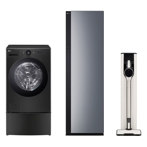 LG전자 트롬 오브제컬렉션 워시콤보 FH25KAX + 스타일러 SC5GMR52 + 청소기 AX920BWE이미지입니다. 누르면 해당 게시물로 새창이동합니다.