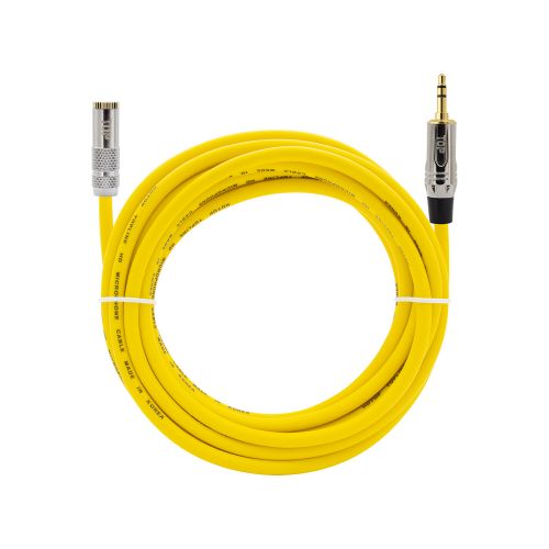 탑라인에이치디 HDTOP 메탈 3.5스테레오 암 to 수 연장케이블 옐로우 (1m, HT-TP4866)_이미지