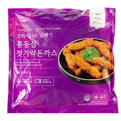 미가온농업법인회 미식연구소 갓튀겨나온 곱빼기 통등심 젓가락돈까스 500g (1개)_이미지