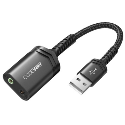 티에프엔아이엔씨 코드웨이 USB A to 3극 외장형 사운드카드 (정품)_이미지