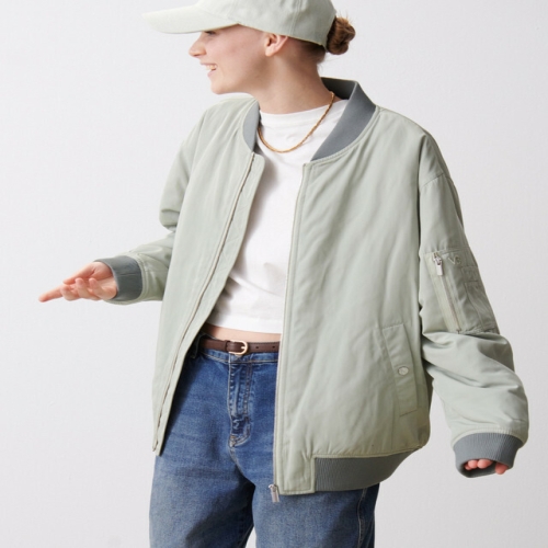 바네사브루노 VIJU4E103K2 카키 오버핏 봄버 점퍼_이미지