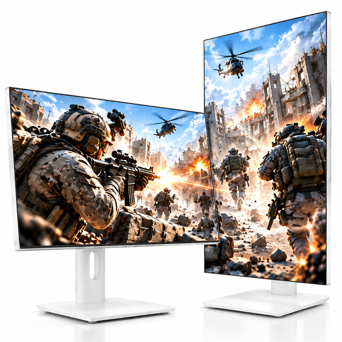 크로스오버 27LGQ188MC 4면 제로 QHD iPS TYPE-C Ai 화이트 멀티스탠드_이미지