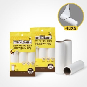 클린비 사선컷팅 돌돌이 테이프클리너 리필 9입 일반형