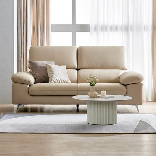 자코모 루셀 천연가죽 소파 3인용 (스툴별도)