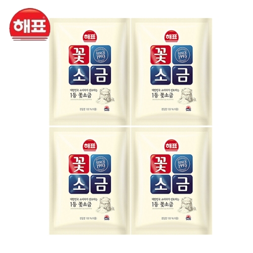 해표 꽃소금 500g 4개_이미지